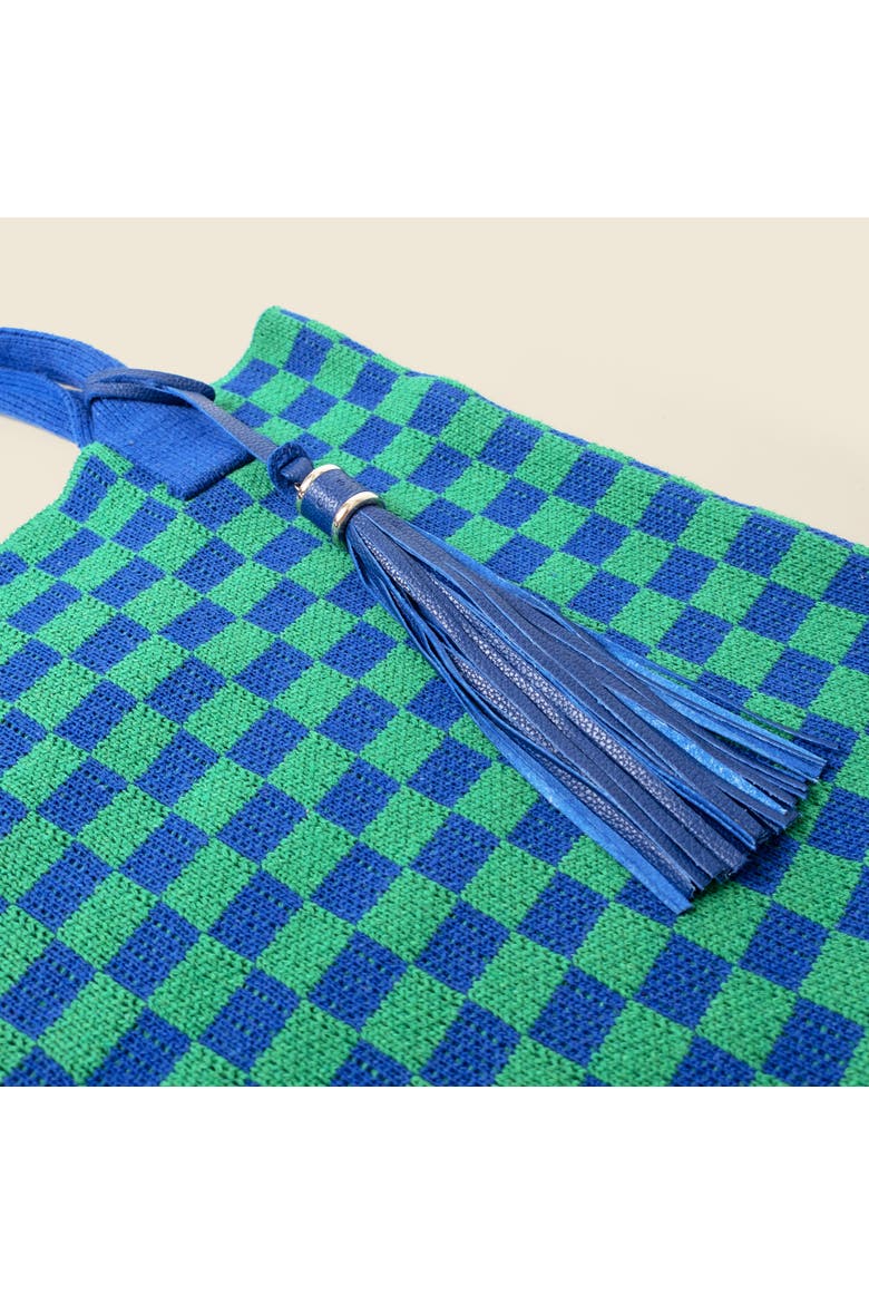Leather Tassel Charm, Alternate, color, Cobalt Blue