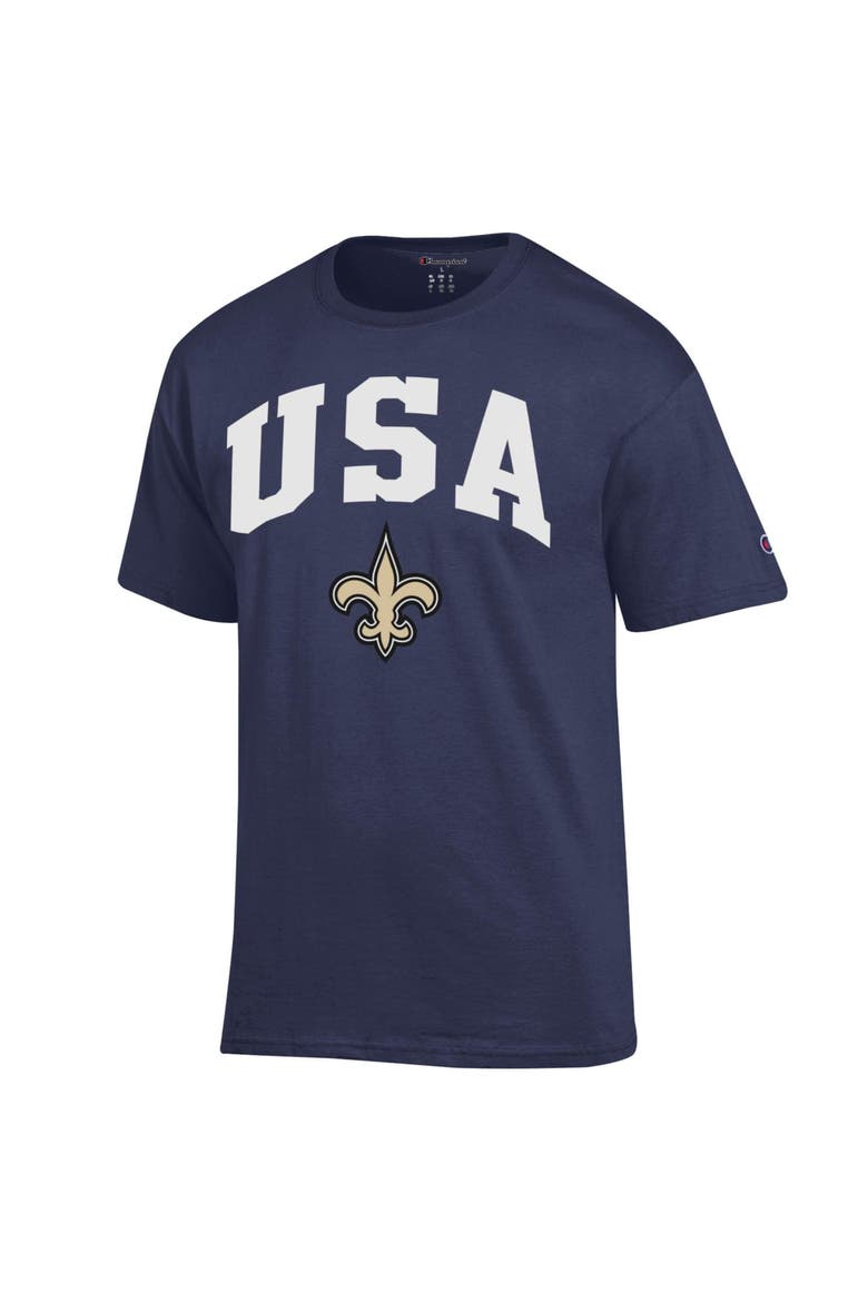 Men's Champion Navy New Orleans Saints Americana T-Shirt, Alternate, color, Navy
