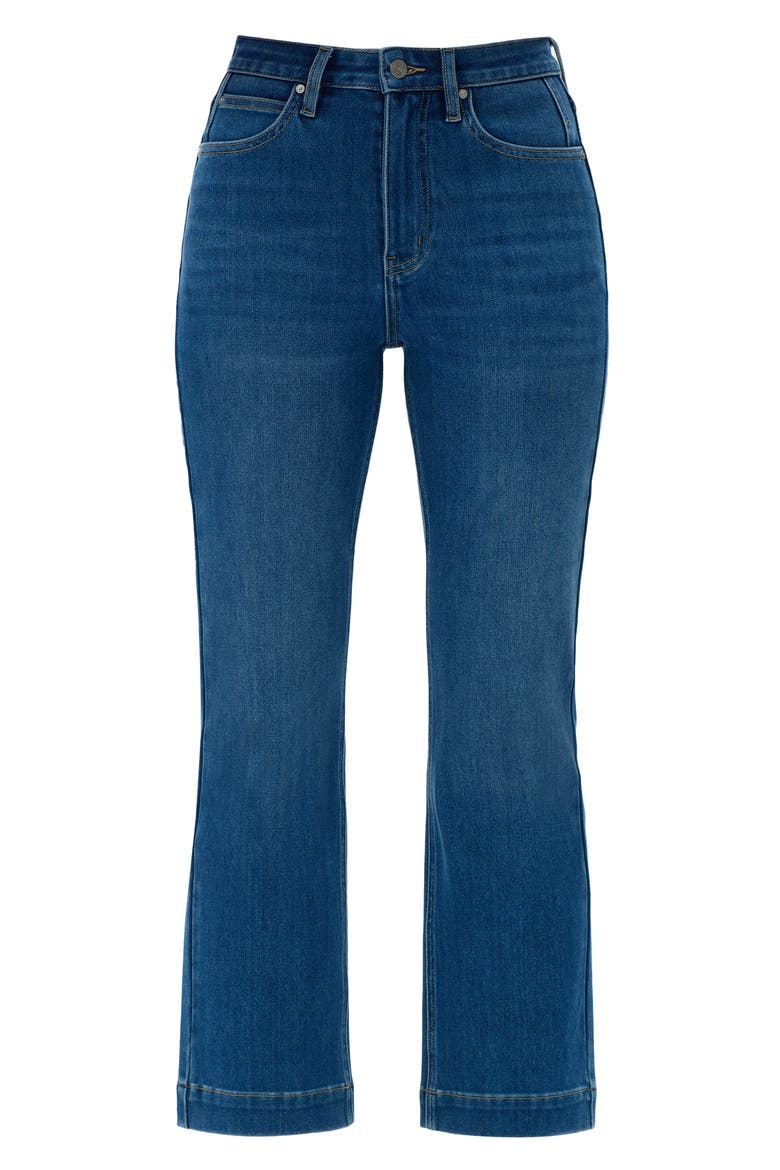 High Waist Straight Leg Jeans, Alternate, color, MEDIUM BLUE