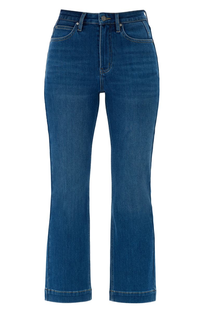 Bayeas High Waist Straight Leg Jeans, Alternate, color, Medium Blue