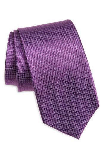 Duchamp Micro Silk Tie In Purple