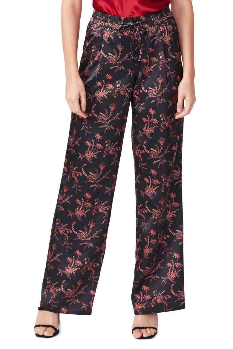 Solynne Floral Wide Leg Pants, Main, color, BLK MLTI