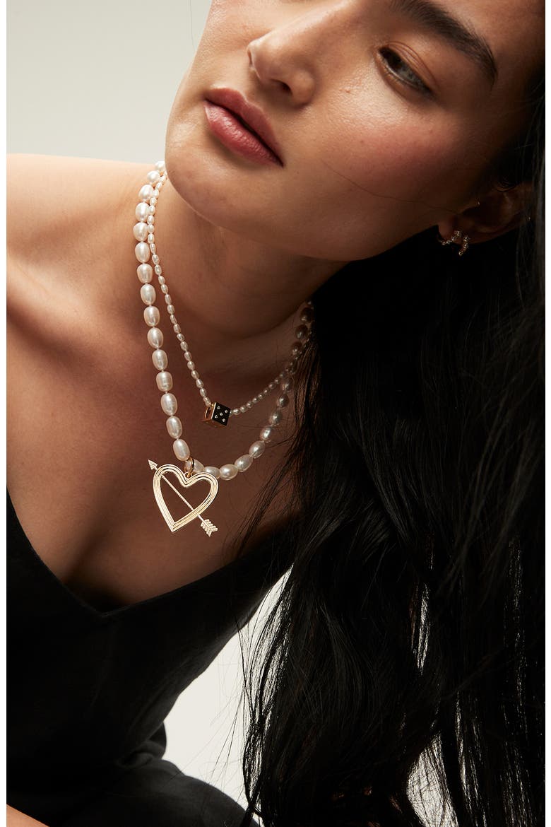 Tiny Seed Pearl Necklace, Alternate, color, 14KYG