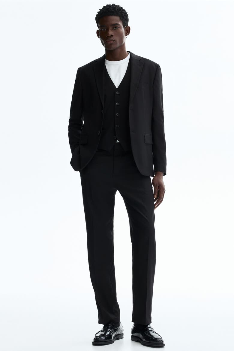 Slim-Fit Suit Vest, Alternate, color, Black