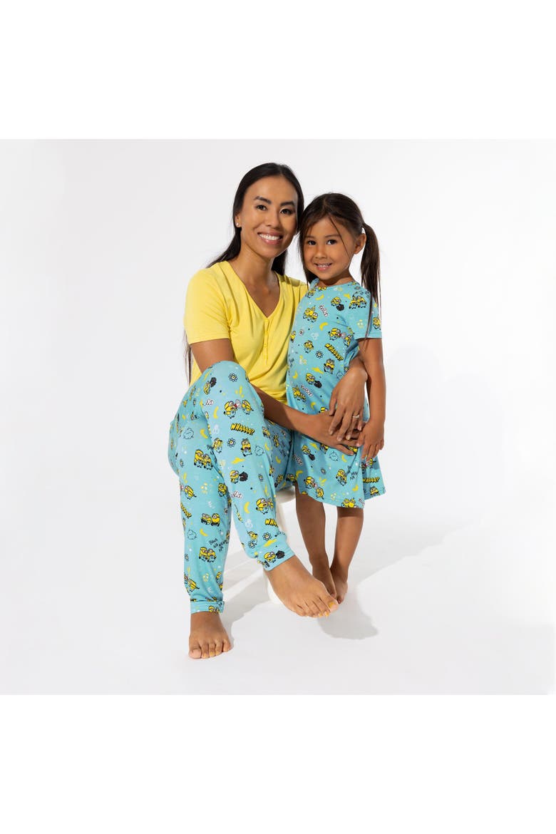 Kids' Minions Bello Banana Short Sleeve Dress, Alternate, color, Minions Bello Banana