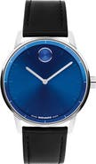 Movado Bold Echo Leather Strap Watch, 40mm