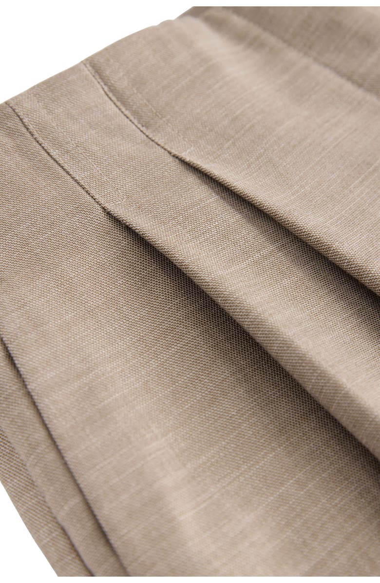 NEXT Cross Hatch Pleated Straight Leg Pants, Alternate, color, Neutral