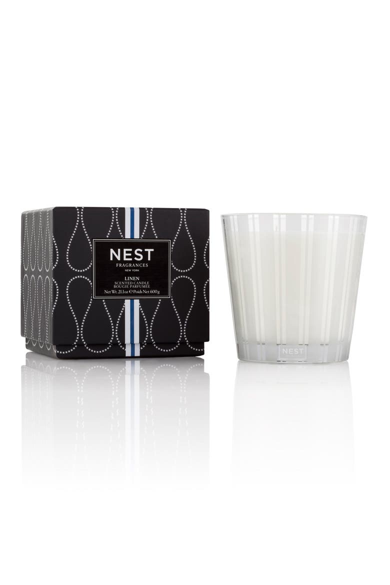 Linen Scented Candle, Alternate, color, NO COLOR