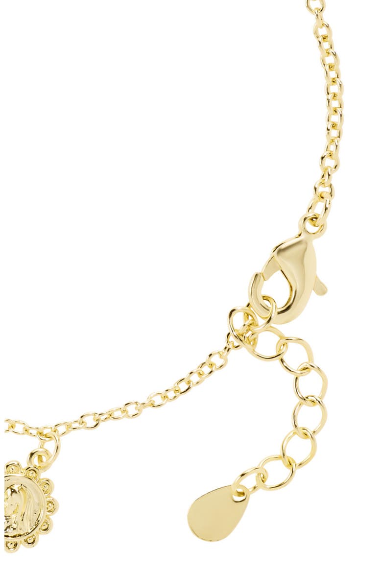 Medallion Charm Bracelet, Alternate, color, GOLD