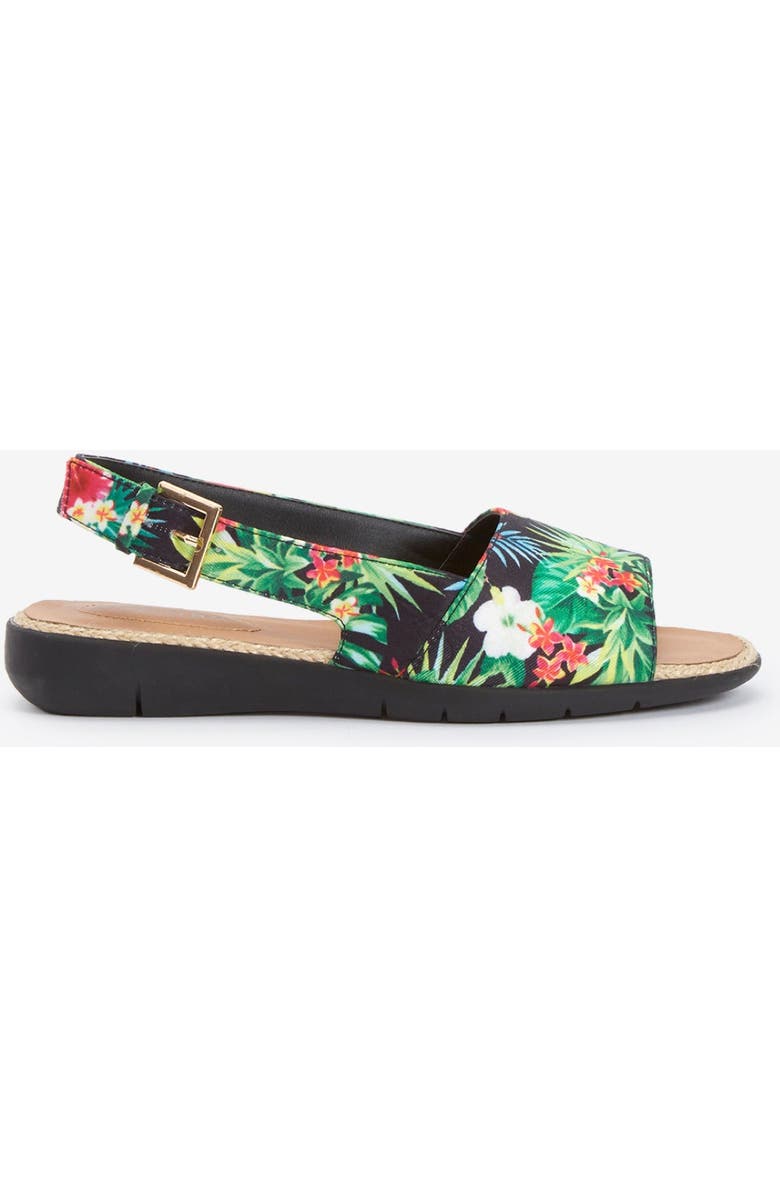 Comfortview The Adele Sling Sandal, Alternate, color, Black Floral