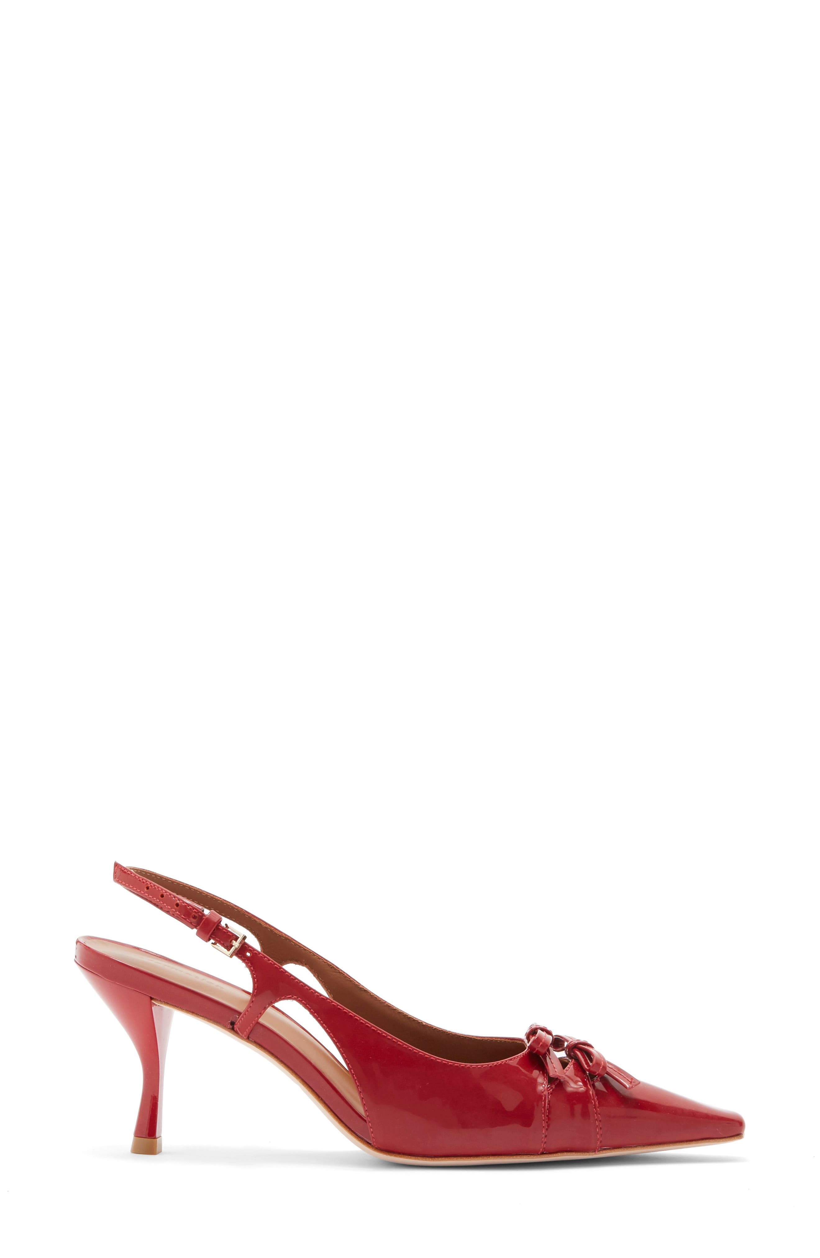 Reformation Noreen Slingback Pump, Alternate, color, Scarlet Patent
