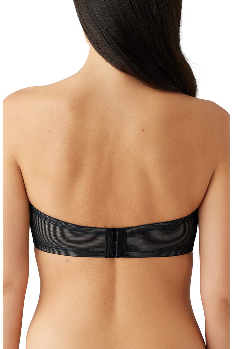 Visual Effects Strapless Underwire Minimizer Bra, Alternate, color, BLACK