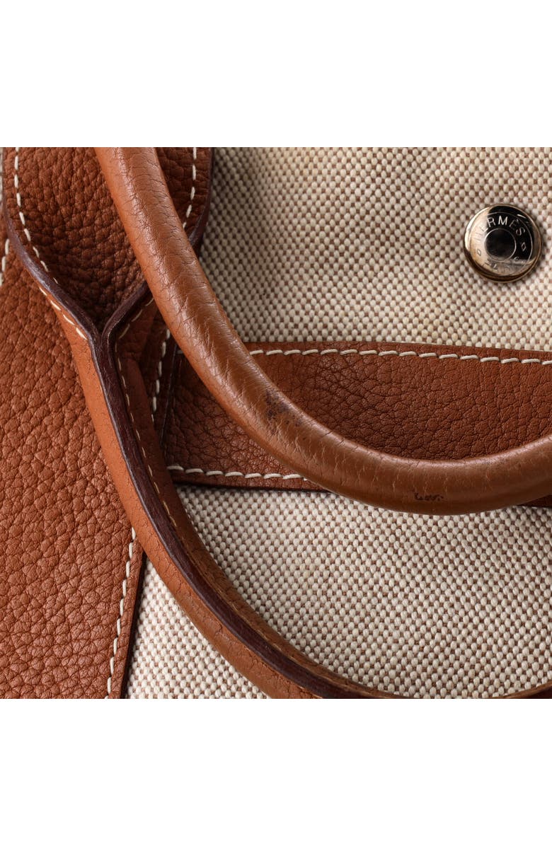 Pre-Owned Hermes Sac Harnais Tote Toile and Leather MM, Alternate, color, Ecru