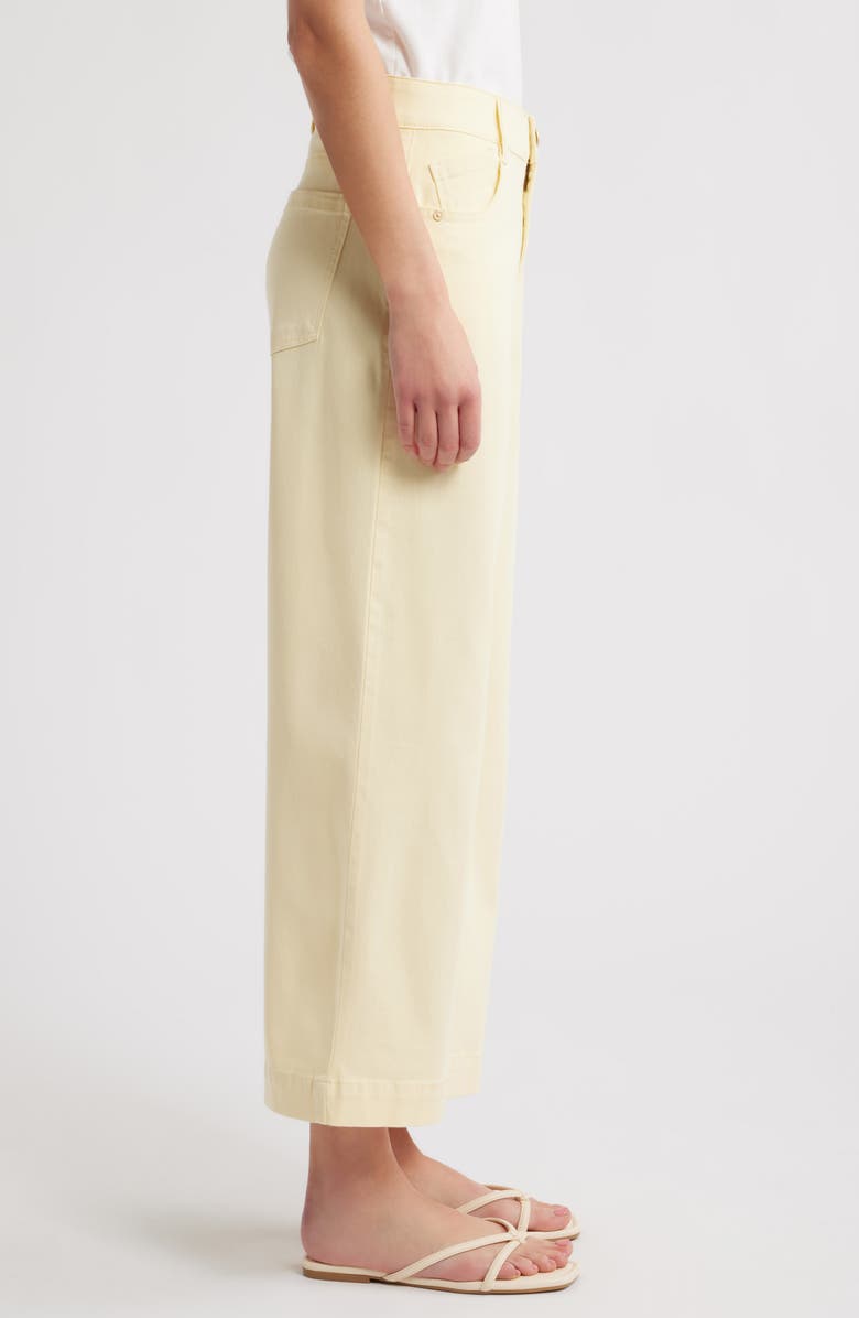 Sam High Waist Ankle Wide Leg Twill Pants