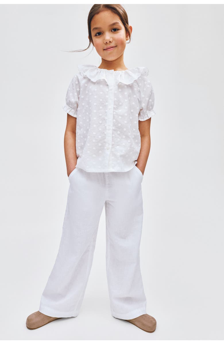 H&M Linen-blend Drawstring Trousers, Alternate, color, 