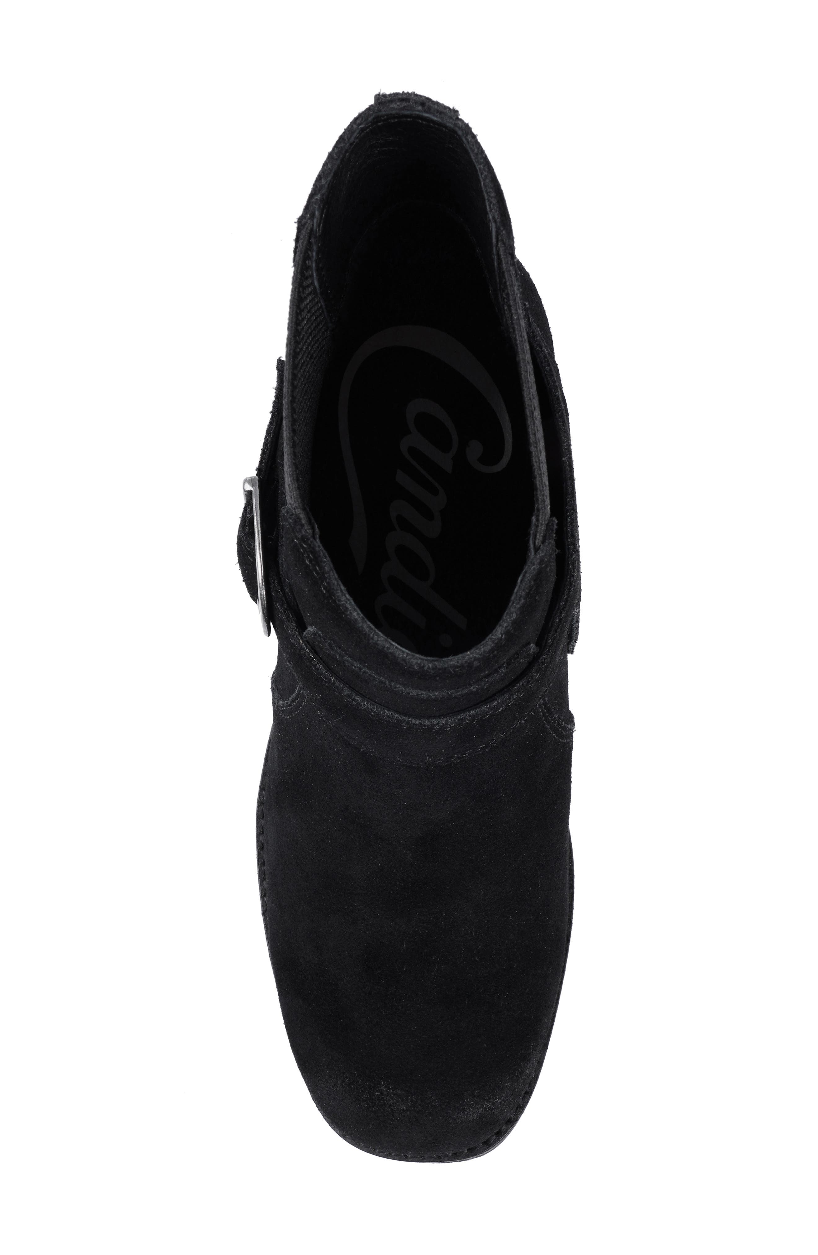 Candie's Crank Chelsea Boot, Alternate, color, Black Suede