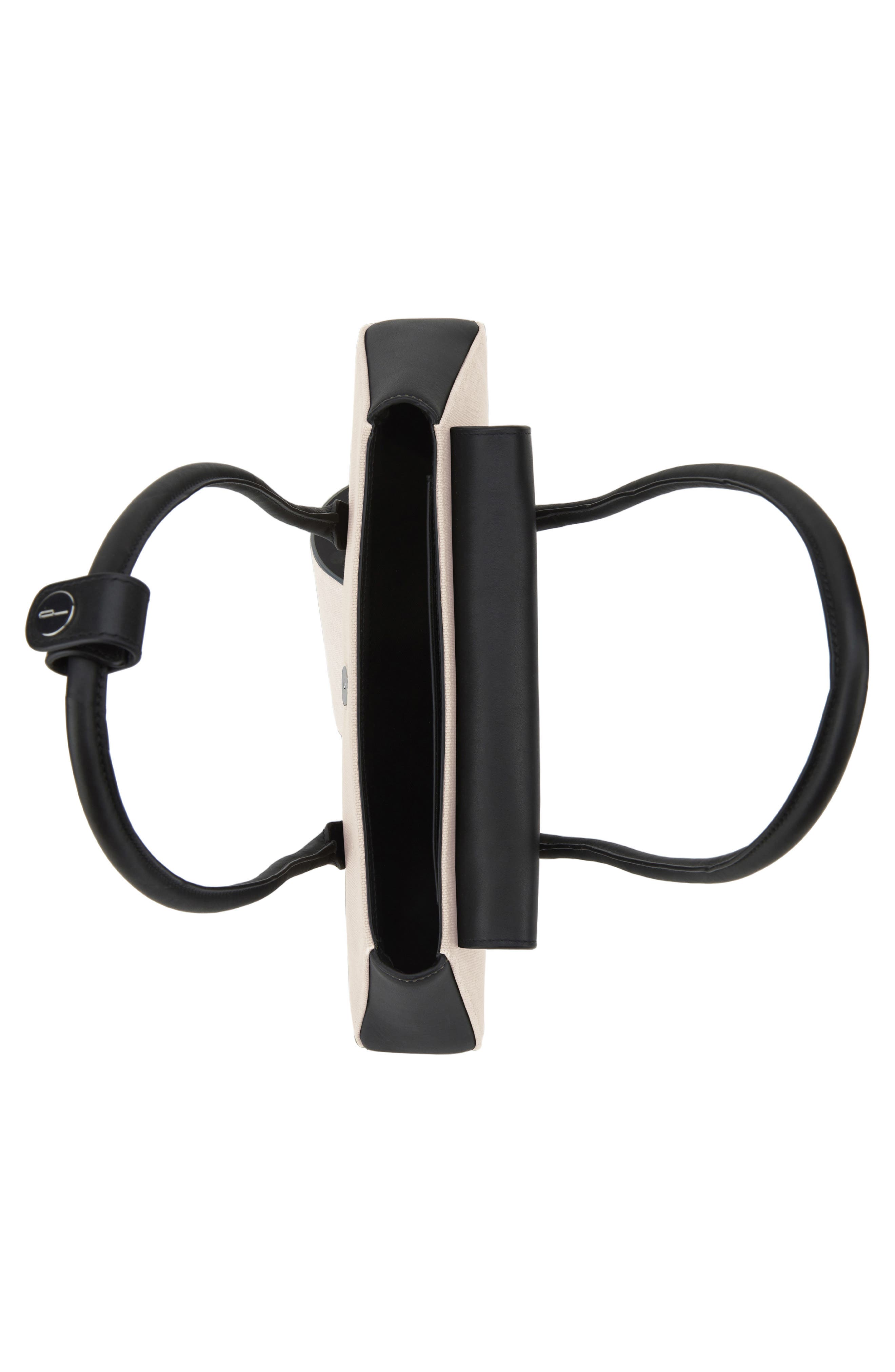 behno Diana Canvas Shoulder Bag, Alternate, color, Sand/ Black