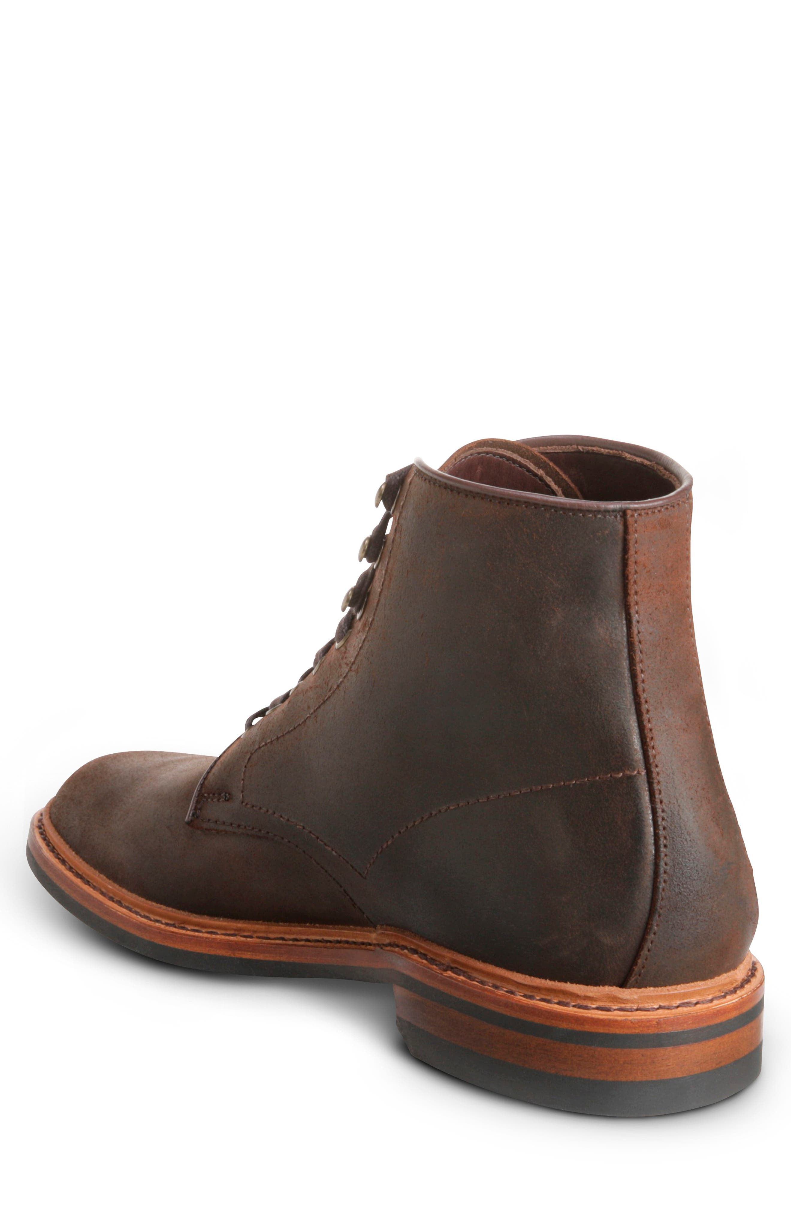 Allen Edmonds Higgins Mill Plain Toe Boot, Alternate, color, Brown