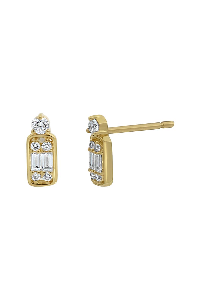 Mika Cluster Diamond Stud Earrings, Main, color, 18K YELLOW GOLD