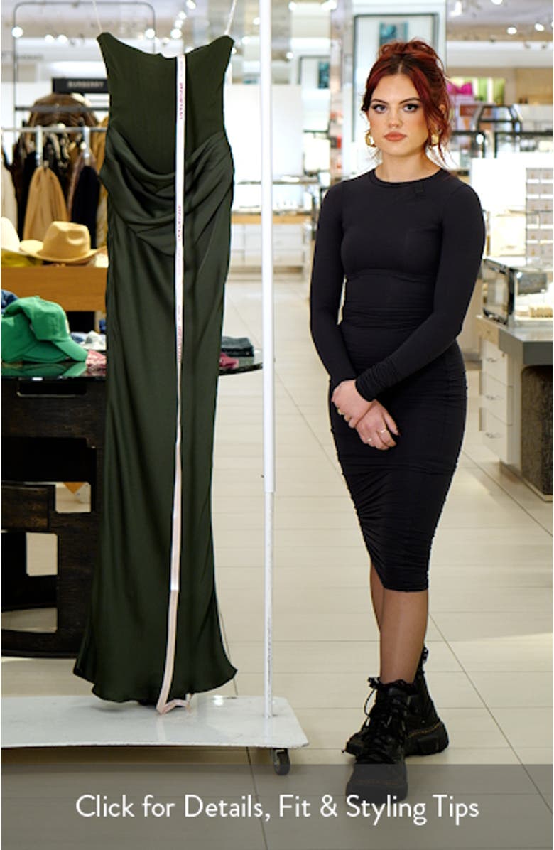 Persephone Strapless Evening Dress, sales video thumbnail