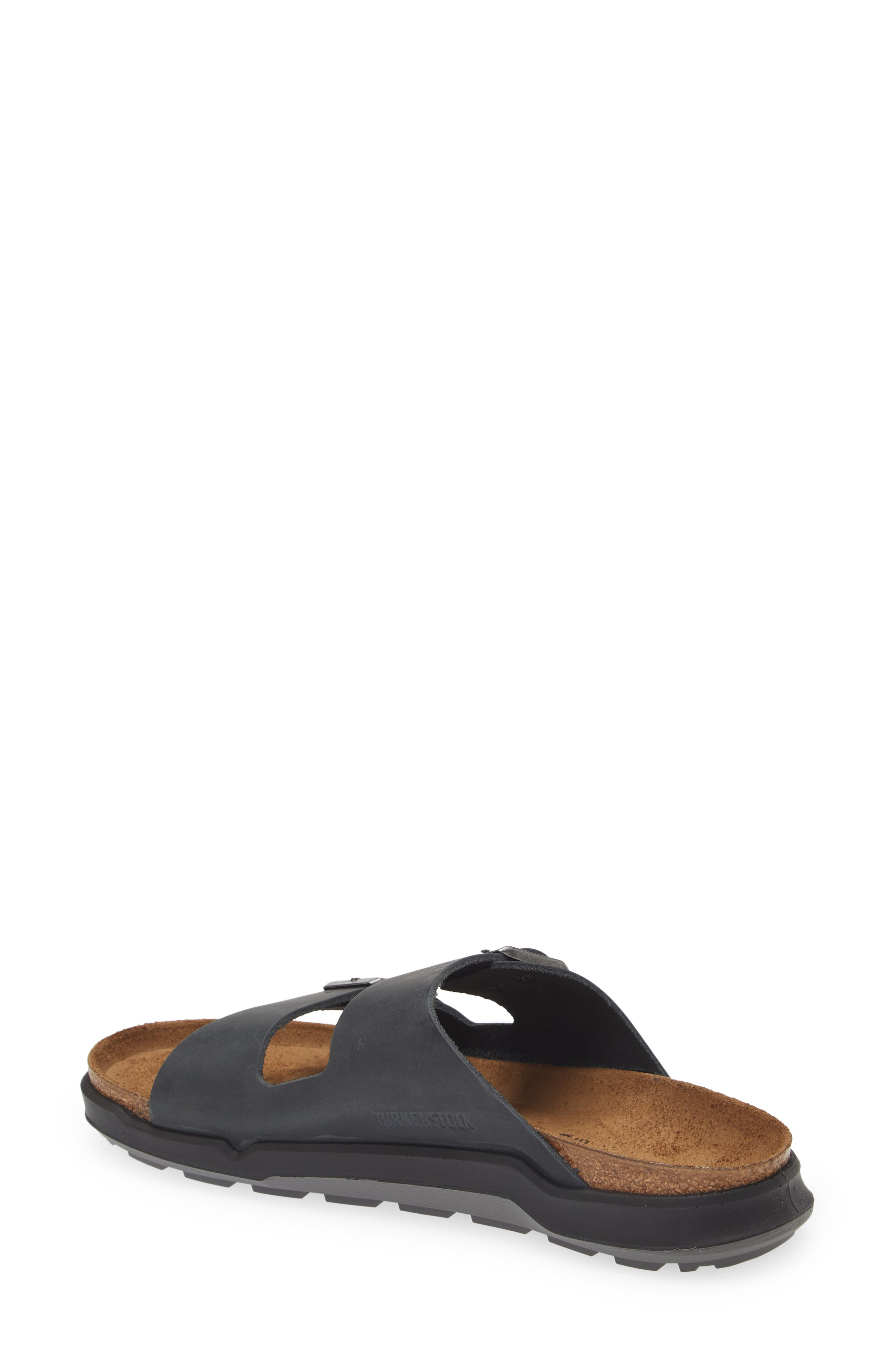 Birkenstock Arizona Lug Sole Slide Sandal, Alternate, color, Black