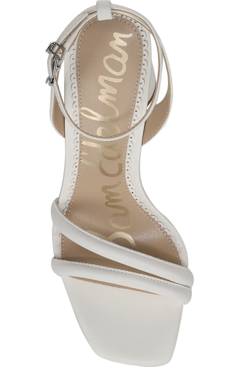 Sam Edelman Kia Block Heel Ankle Strap Sandal, Alternate, color, Bright White