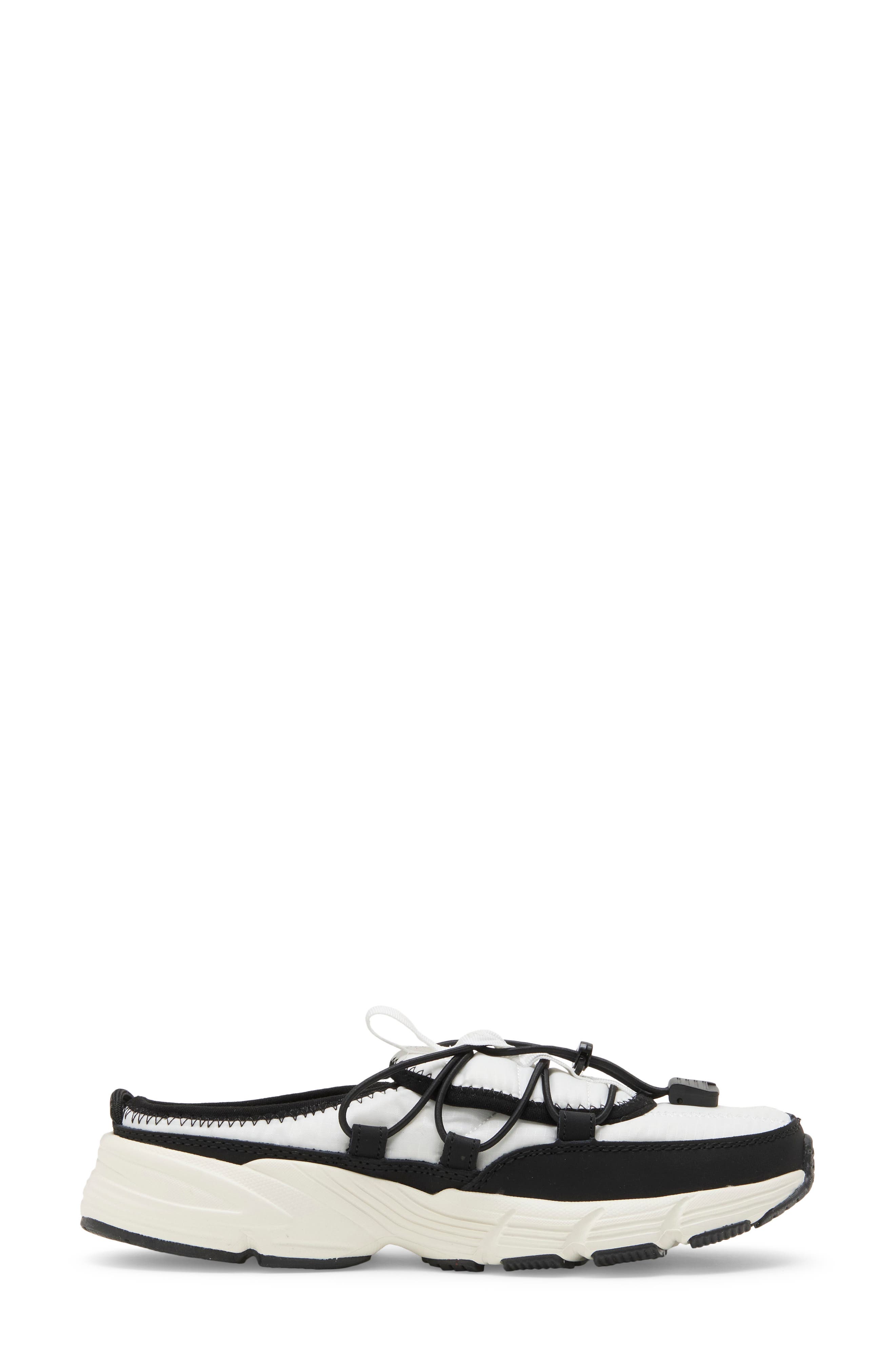 Litebase Leather & Textile Mule, Alternate, color, WHITE/ BLACK
