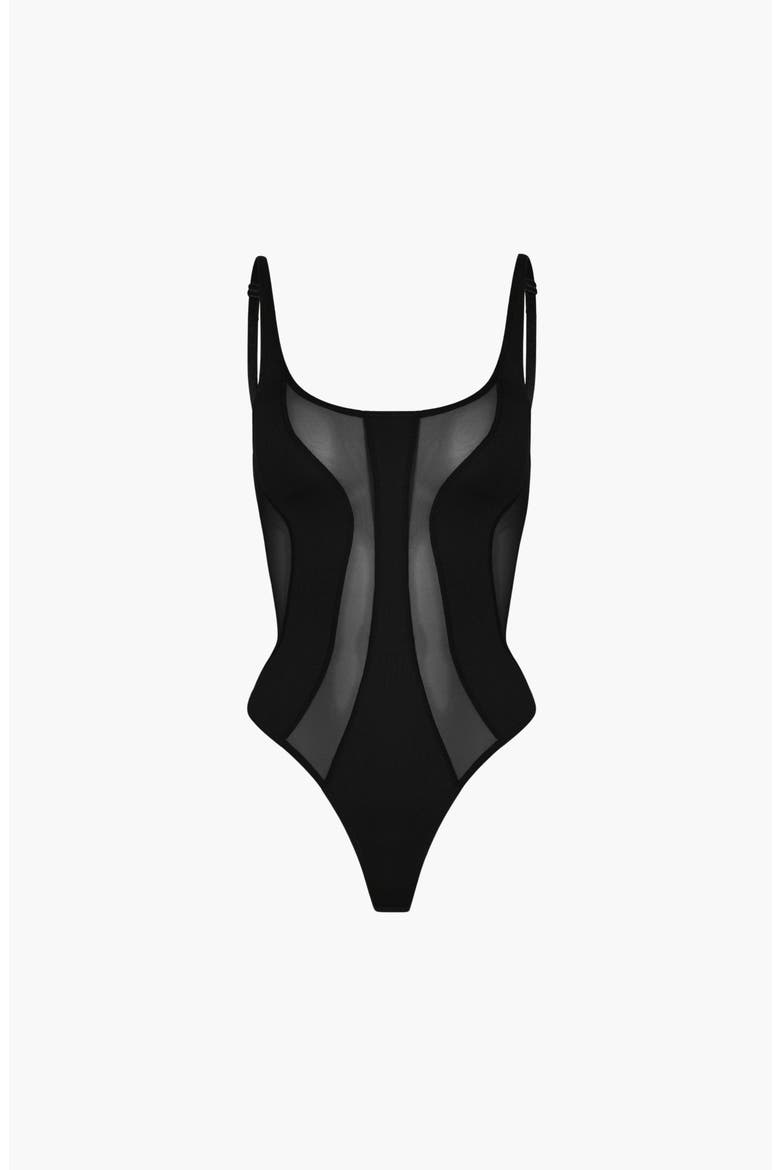 Twist Bodysuit, Alternate, color, Black