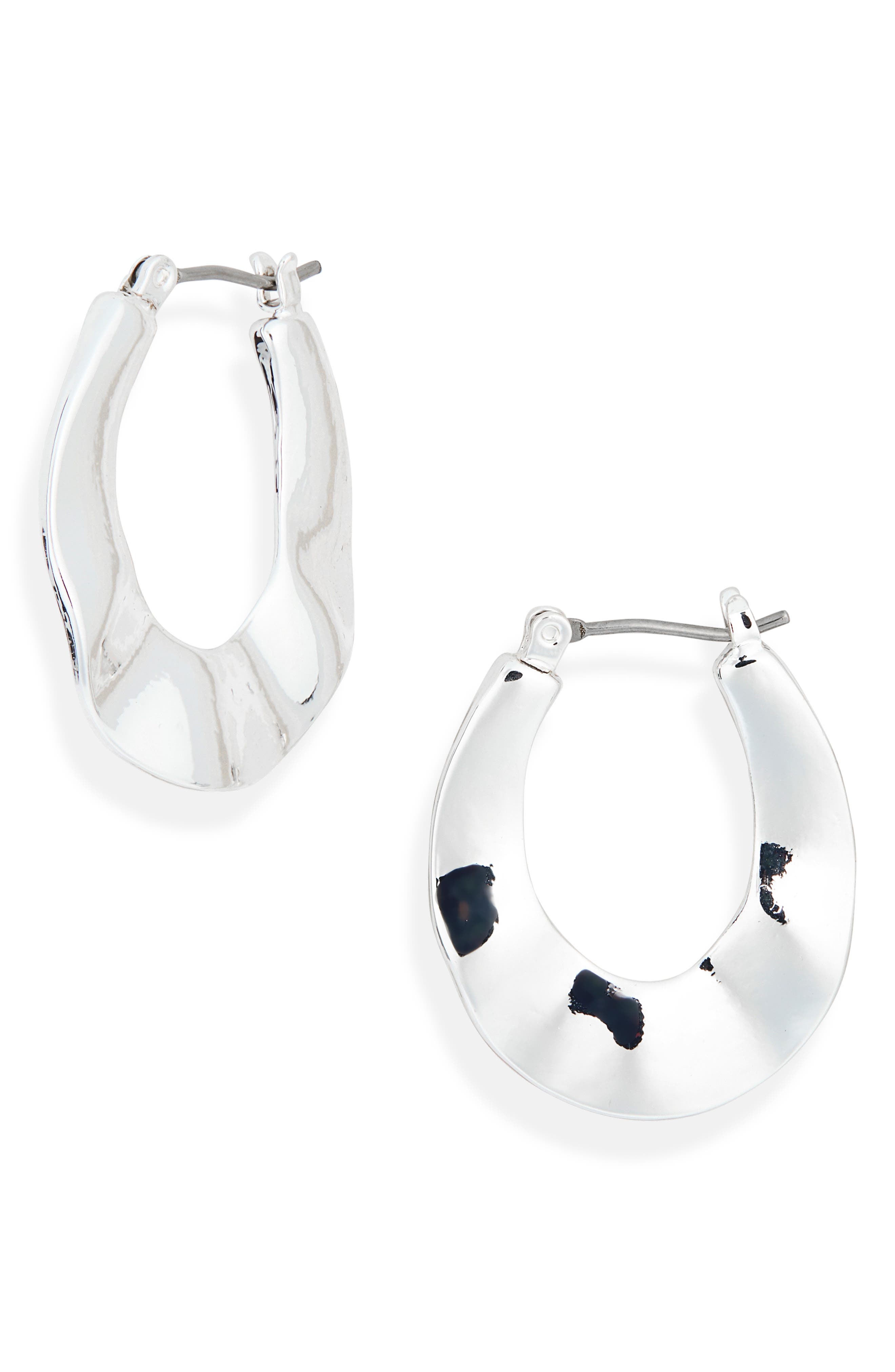 Wavy Flat Hoop Earrings