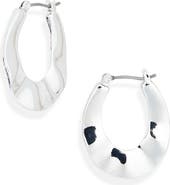 Ettika Wavy Flat Hoop Earrings