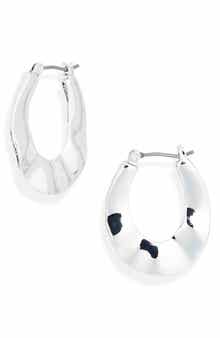 Wavy Flat Hoop Earrings
