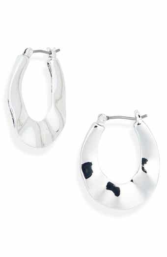 Wavy Flat Hoop Earrings