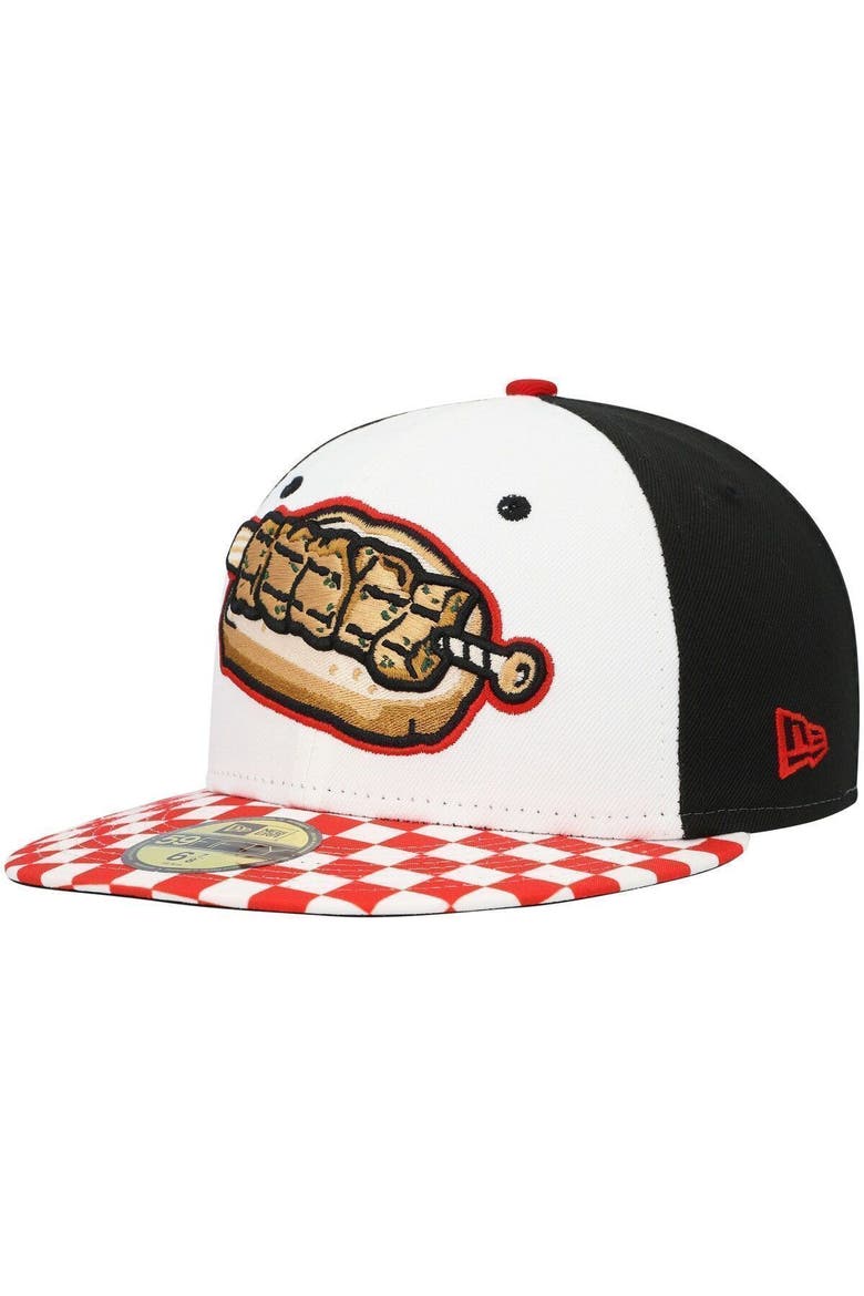 Men's New Era White Binghamton Rumble Ponies Theme Night 59FIFTY Fitted Hat, Main, color, White