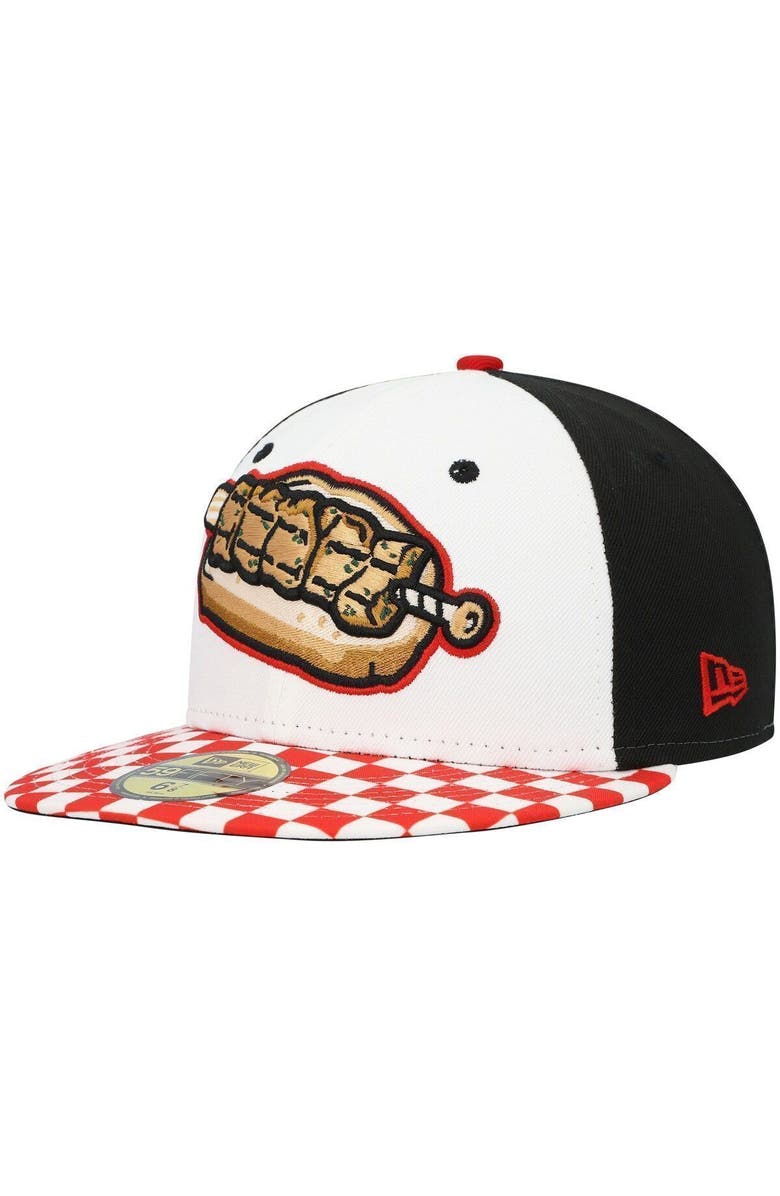 New Era Men's New Era White Binghamton Rumble Ponies Theme Night 59FIFTY Fitted Hat, Main, color, White