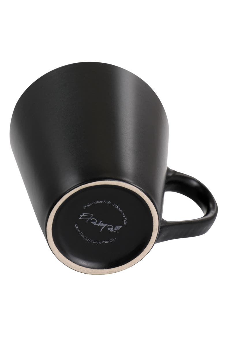 Paul 6 Piece Stoneware Mug Set, Alternate, color, Black