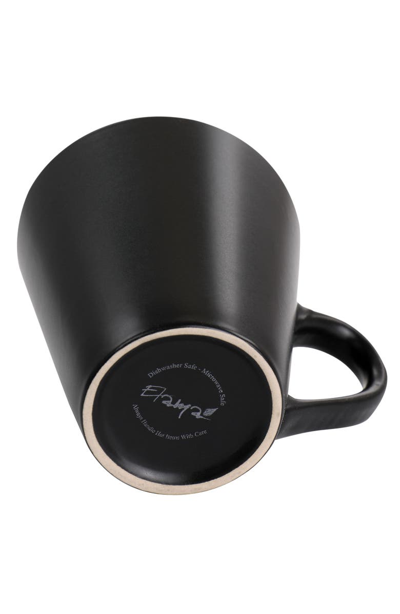 Elama Paul 6 Piece Stoneware Mug Set, Alternate, color, Black