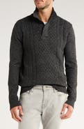 Buffalo Jeans Water Button Half Cable Knit Sweater