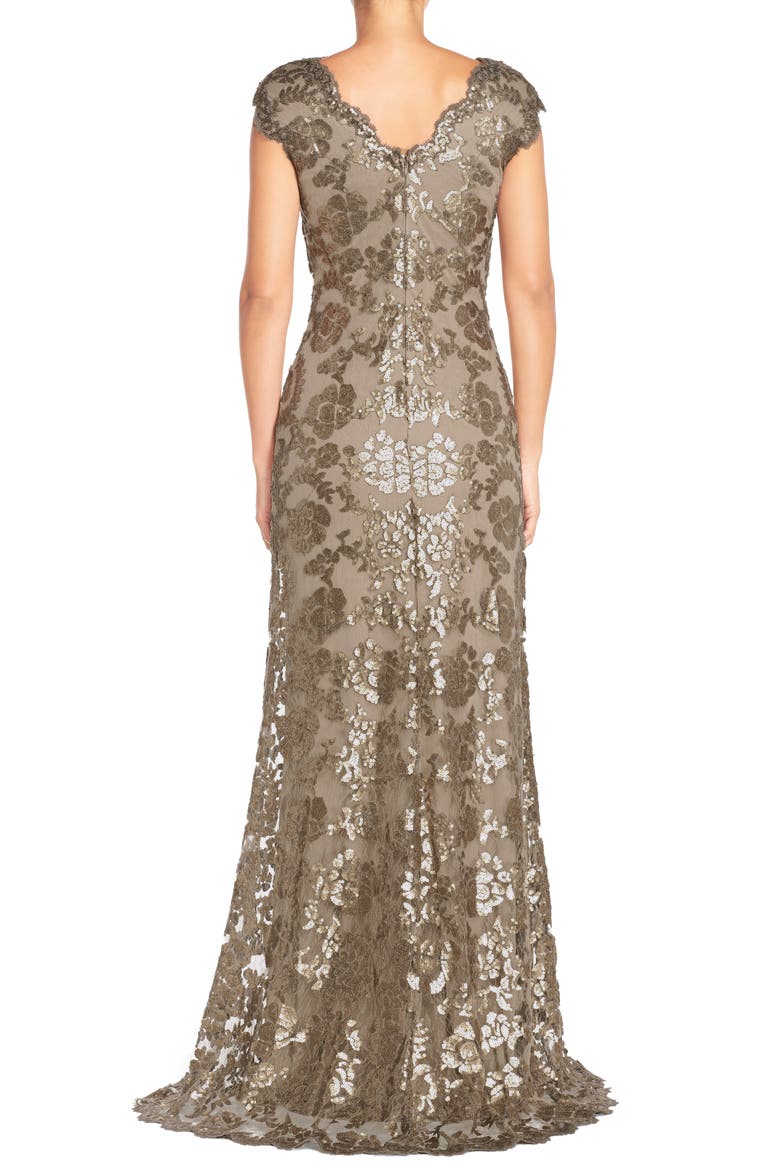 Sequin Lace Gown, Alternate, color, SMOKE PEARL