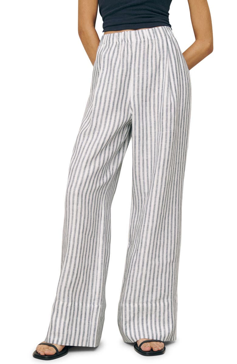 Reformation Fernando Linen Wide Leg Pants, Main, color, 
