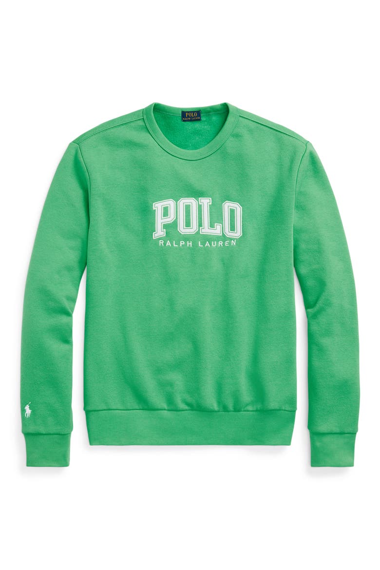 Logo Fleece Sweatshirt, Alternate, color, CLASSIC KELLY