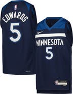 Nike Youth Nike Anthony Edwards Navy Minnesota Timberwolves Swingman Jersey - Icon Edition