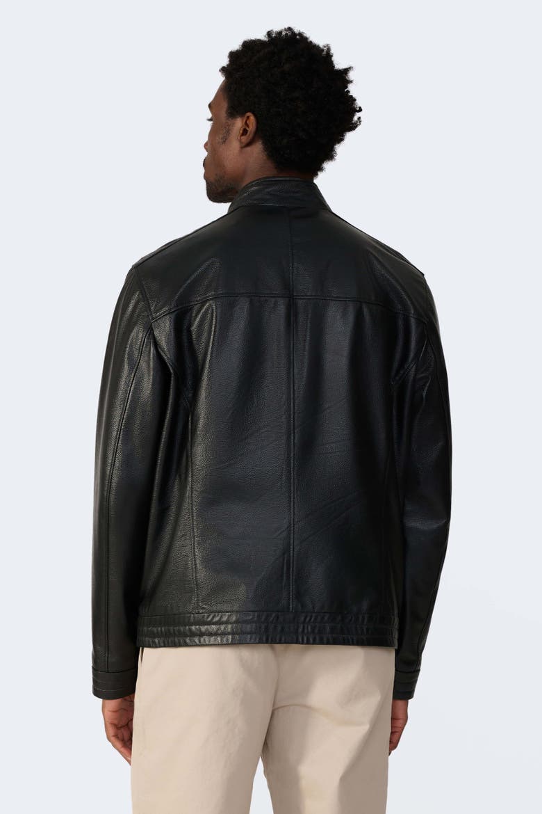 Oswald Leather Jacket, Alternate, color, Black