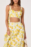 ASTR the Label Myria Lemon Print Crop Top
