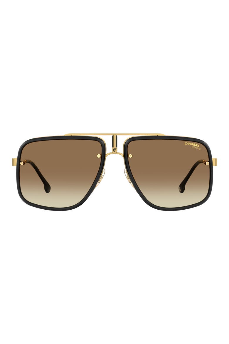 Glory II 59mm Aviator Sunglasses, Main, color, GOLD/ GREEN GRADIENT