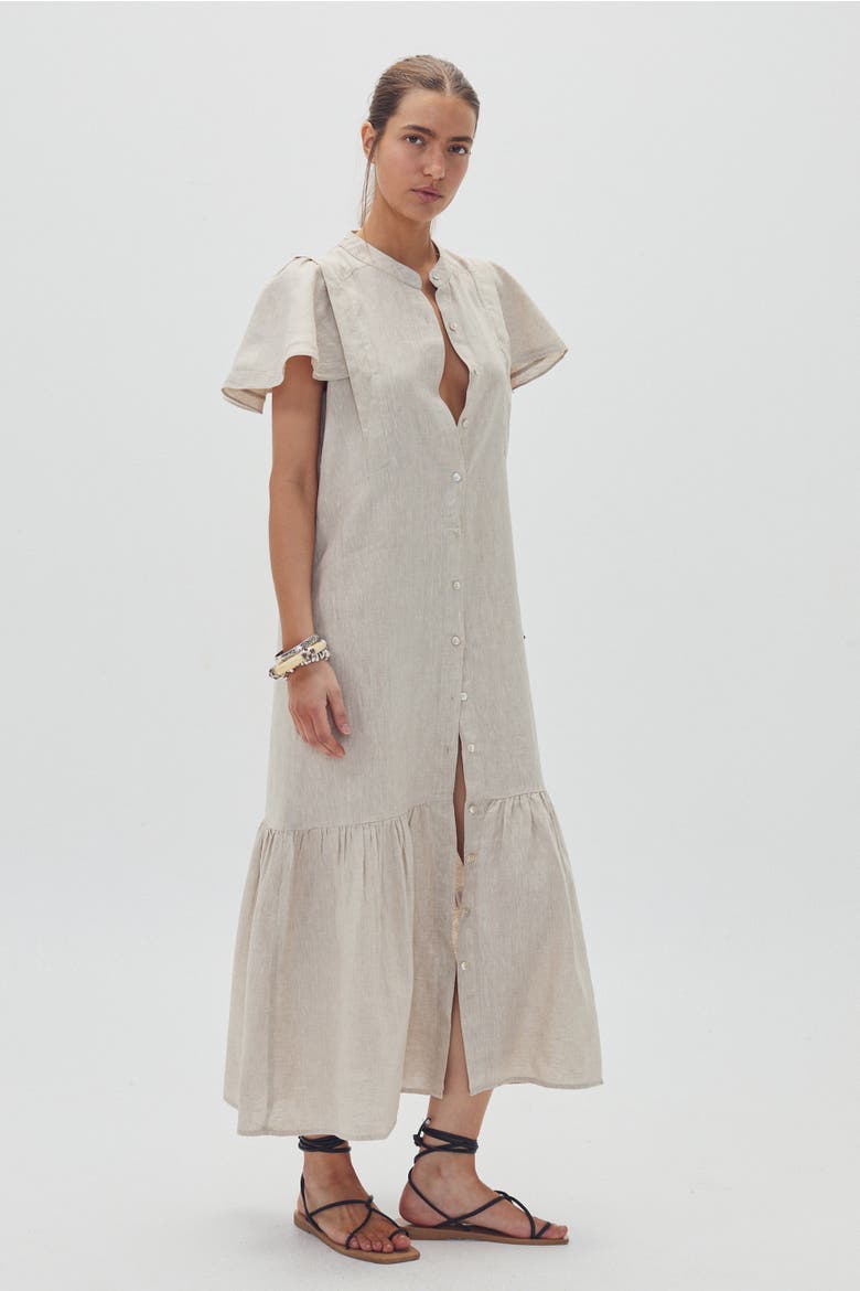 Willow Linen Dress, Alternate, color, Natural