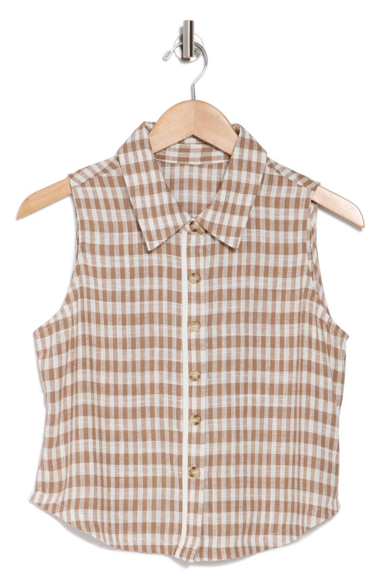 Love By Design Fiji Sleeveless Button-Up Shirt, Alternate, color,