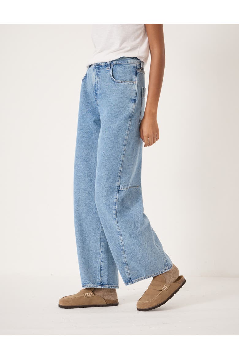 Bree Horseshoe Barrel Leg Jeans, Alternate, color, Classic Blue