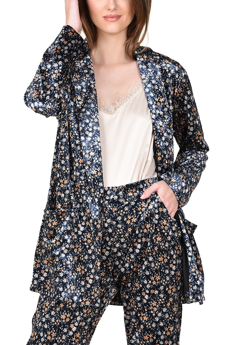 Molly Bracken Floral Velvet Blazer, Main, color, 