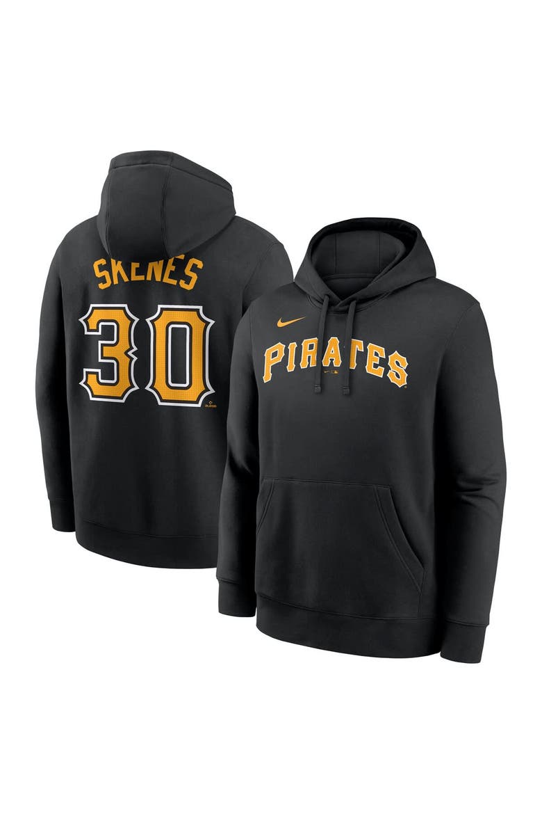 Men's Nike Paul Skenes Black Pittsburgh Pirates Player Name & Number Club Fleece Pullover Hoodie, Main, color, Black