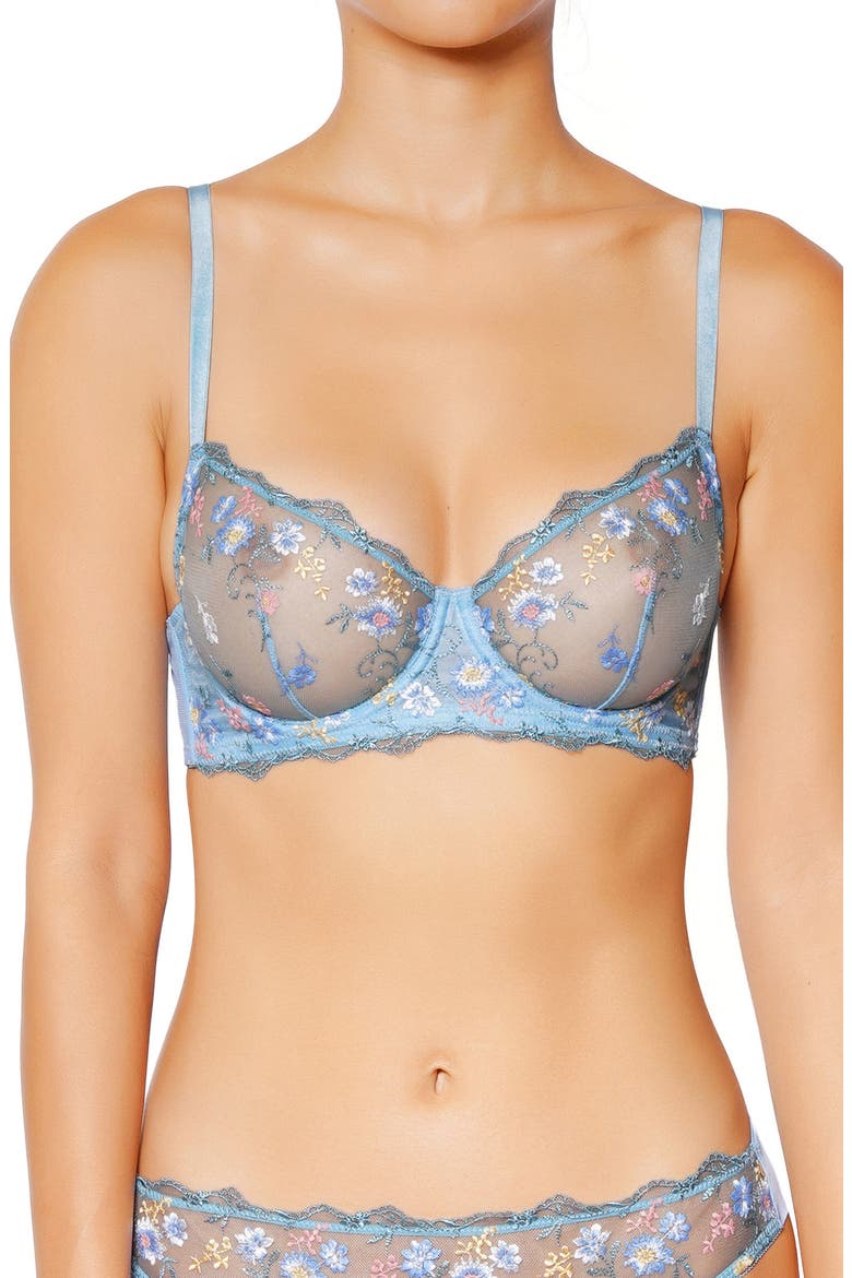 Poesie Underwire Unlined Bra, Main, color, SKY BLUE